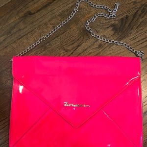 Neon Hot pink fiorucci envelope bag - large